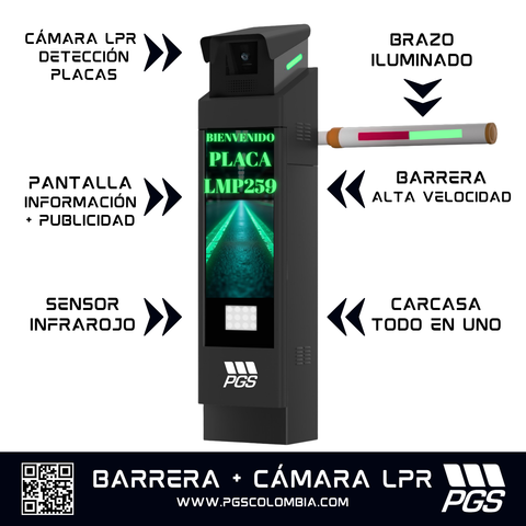 BARRERA LEVADIZA + CÁMARA LPR TODO EN UNO